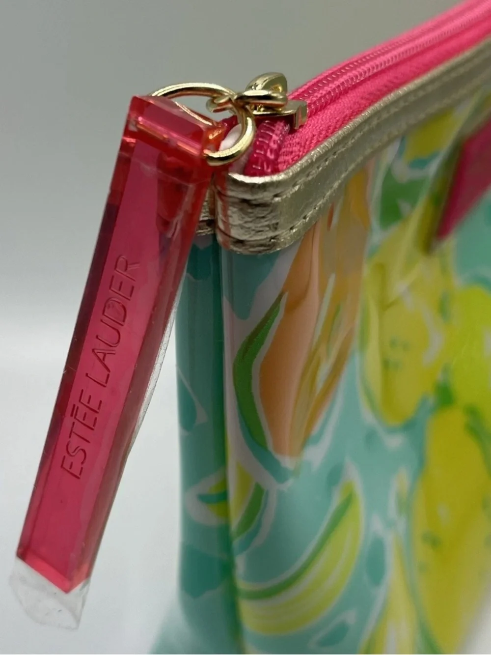 Lilly Pulitzer for Estée Lauder Citrus Print Cosmetic Bag, EUC